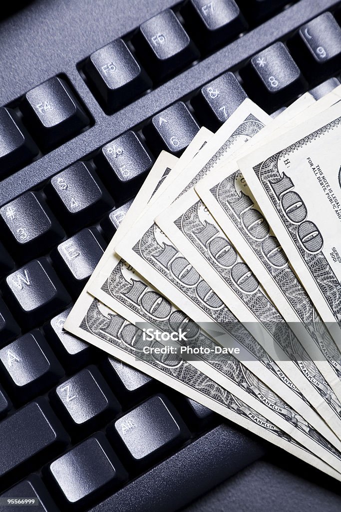 Making money with the internet  American One Hundred Dollar Bill Stock Photo