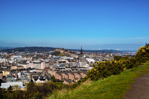 istock Panoramic view of Edinburgh city  from Holyrood park 955670084