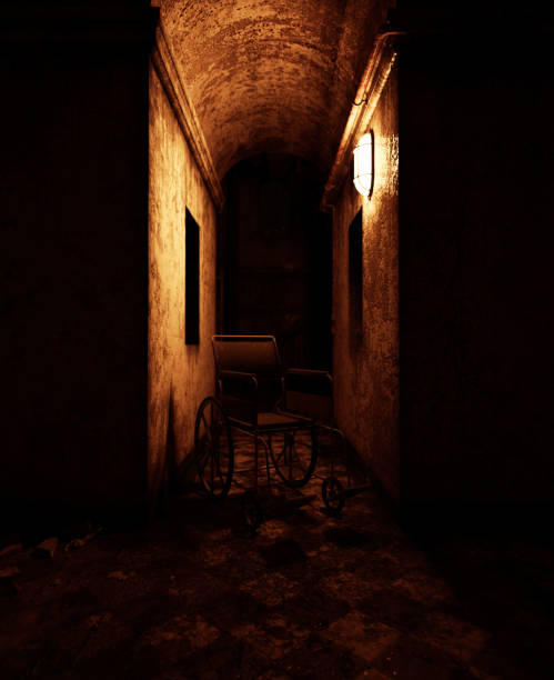 istock A wheelchair in haunted house 955670982