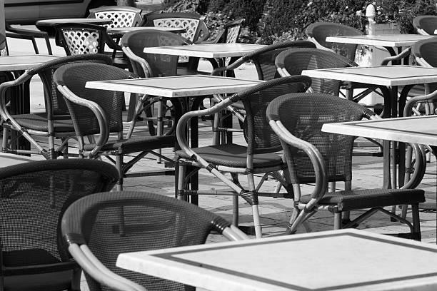 istock Tables and chairs of a bar in Paris 95567175
