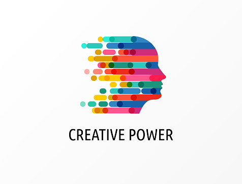 Brain, Creative mind, learning and design icons. Man head, people symbols - stock vector