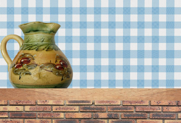 Wine or water jug on a bar counter