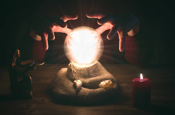 istock Crystal ball.  The seance.  Fortune teller.  Future reading. 955676228