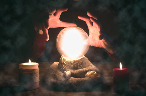 istock Crystal ball.  The seance.  Fortune teller.  Future reading. 955676270