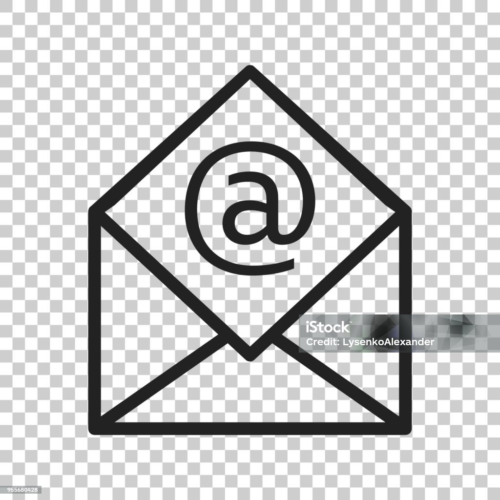 Courriel Icône Courrier Enveloppe Vectorielle Illustration Vectorielle Plane Par ...