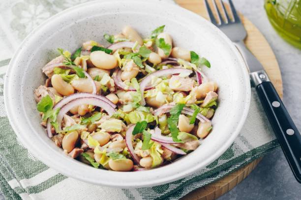 istock tuna salad with celery, white beans, red onion and parsley 955682246