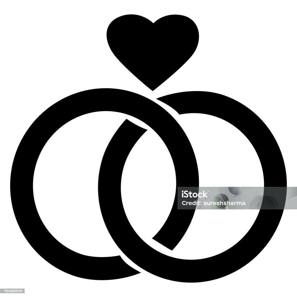 Love Diamond Ring Symbol Wedding Ring stock vector