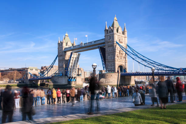 istock Famous Tower Bridge with open gate in the evening, London, England, UK 955682872