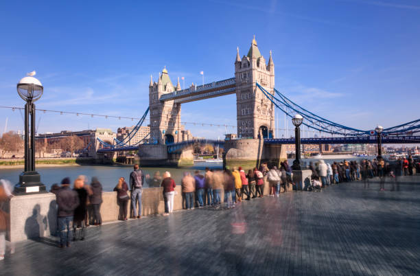 istock Famous Tower Bridge with open gate in the evening, London, England, UK 955683158