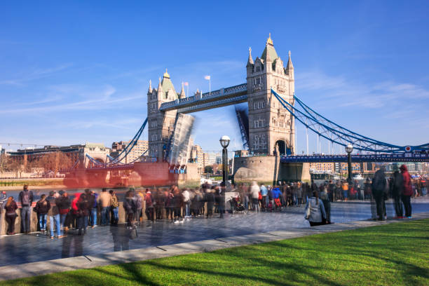 istock Famous Tower Bridge with open gate in the evening, London, England, UK 955685338