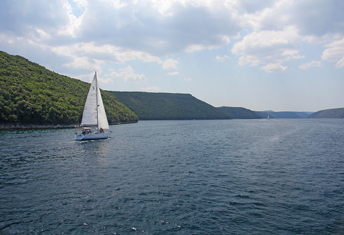 Photo taken in Croatia in summer. sailing in the sea, Yachting in Croatia, yacht in the sea, sailing in the sea