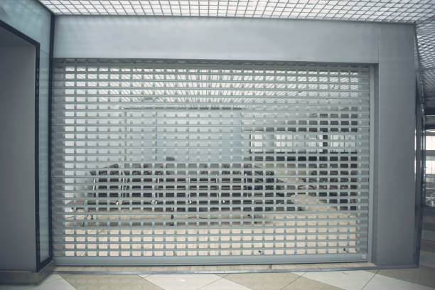istock Contemporary metal entrance between apartments 955690676