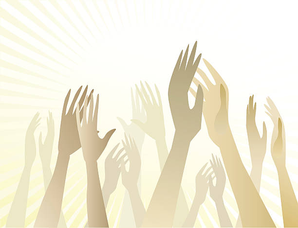Applause  praise and worship stock illustrations