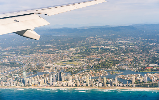 Aerial view of Queensland, Gold Coast, Australia.