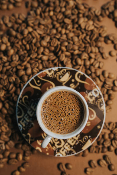 istock Turkish Coffee on wood table with beans. 955696512