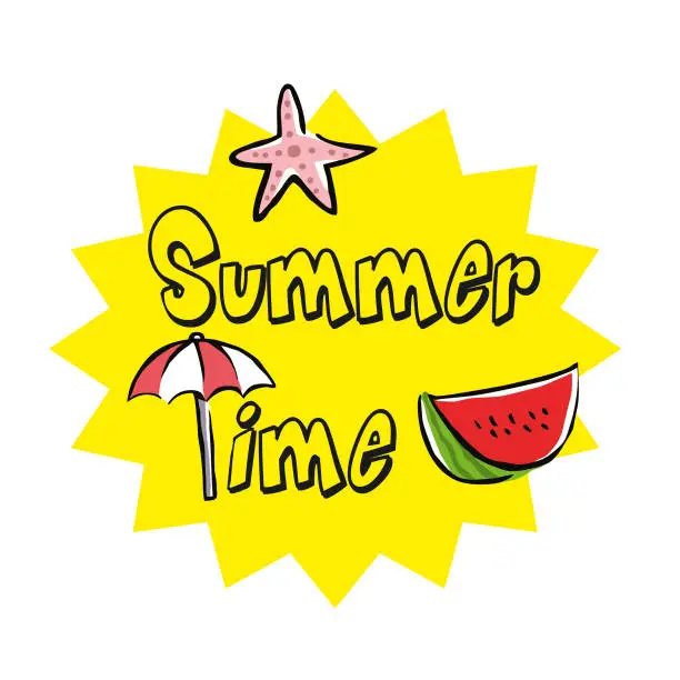 Vector illustration of summer time vector banner