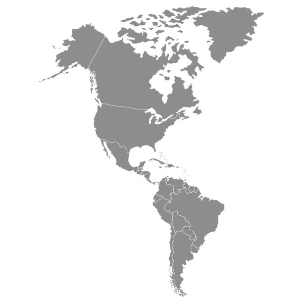 大陸的疆土-北美洲, 南美洲。向量插圖 - 北方 幅插畫檔、美工圖案、卡通及圖標