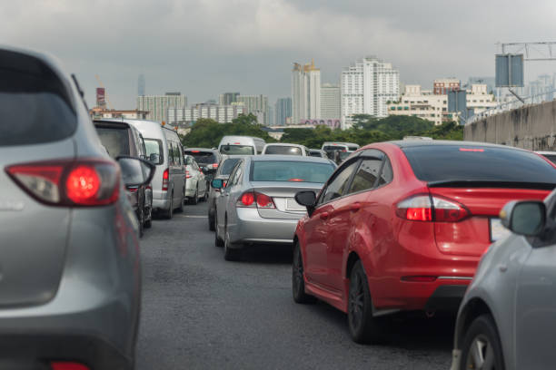 istock traffic jam with row of cars 955704248