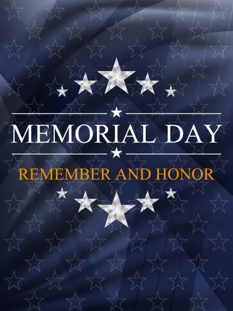 Vector illustration of Memorial day background. National holiday of the USA. Vector illustration.