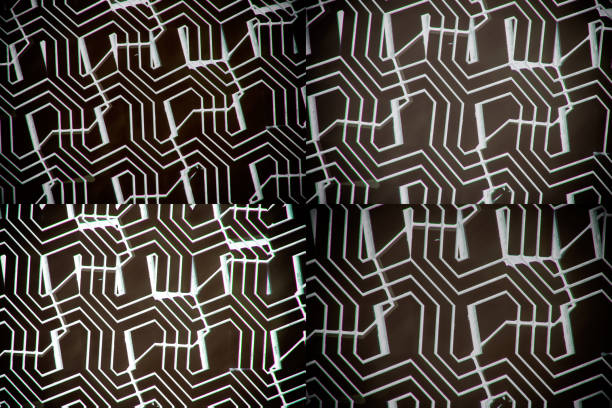istock Ion Fabric texture, futuristic textile background in brown color 955723656