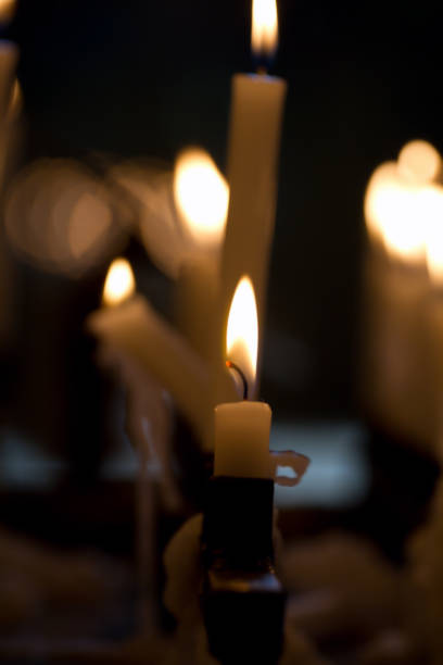 istock Candles in old church 2 955724364