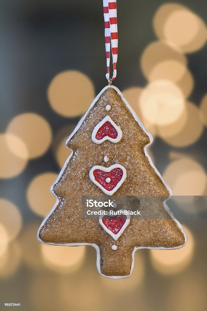 Adorno de árbol de Navidad pan de jengibre - Foto de stock de Adorno libre de derechos