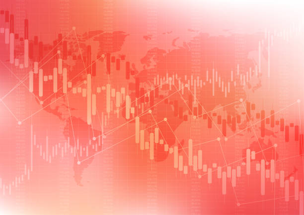istock Financial graph with a linear diagram, a histogram in the stock market. Abstract vector background . 955724686