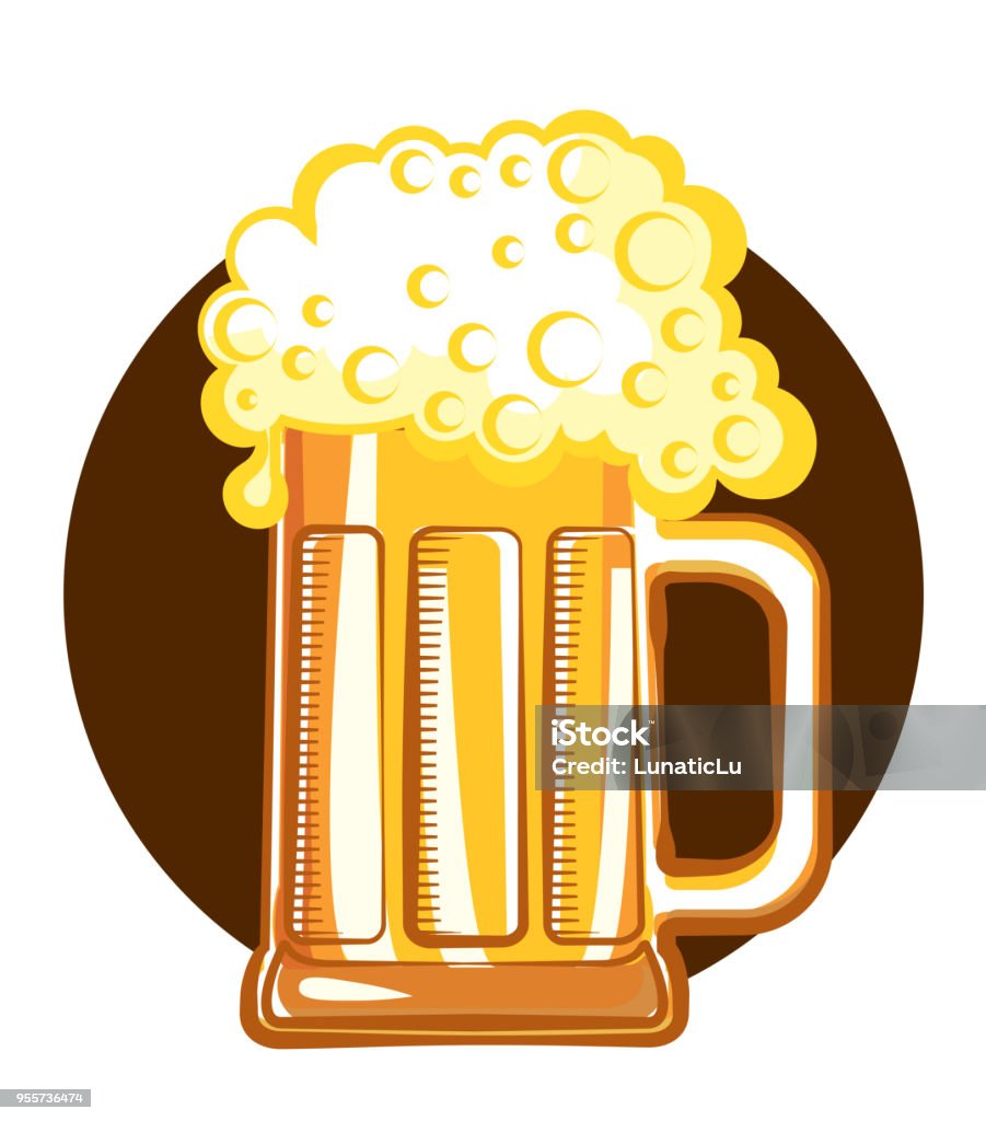 Ly Bia Biểu Tượng Màu Vector Của Minh Họa Cho Thiết Kế Hình minh ...