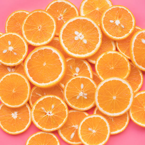 istock Group of orange slice.fruit and summer concept 955744402