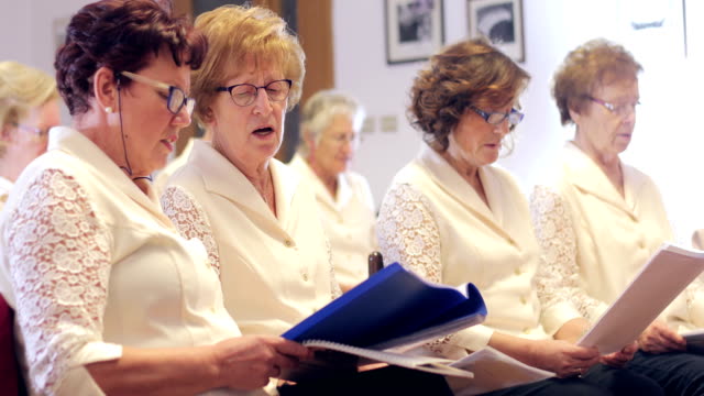 Senior Women At Choir Singing Practice