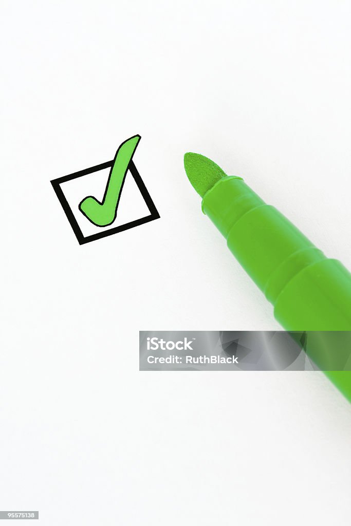 Caixa de seleção verde - Foto de stock de Aspiração royalty-free