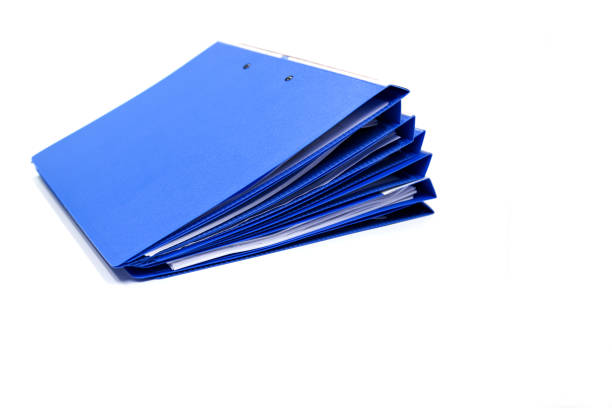 istock blue files folder. retention of contracts and paper 955756242