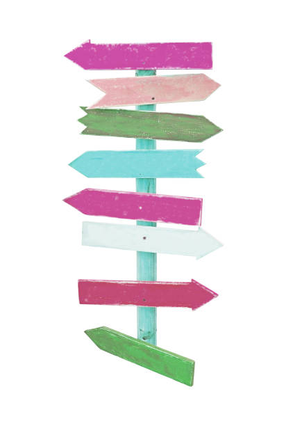 istock Colorful wood arrow signs 955756510