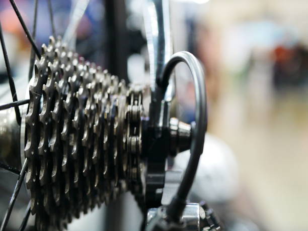 marco de la rueda de bici - bicycle pedal pedal bicycle macro fotografías e imágenes de stock