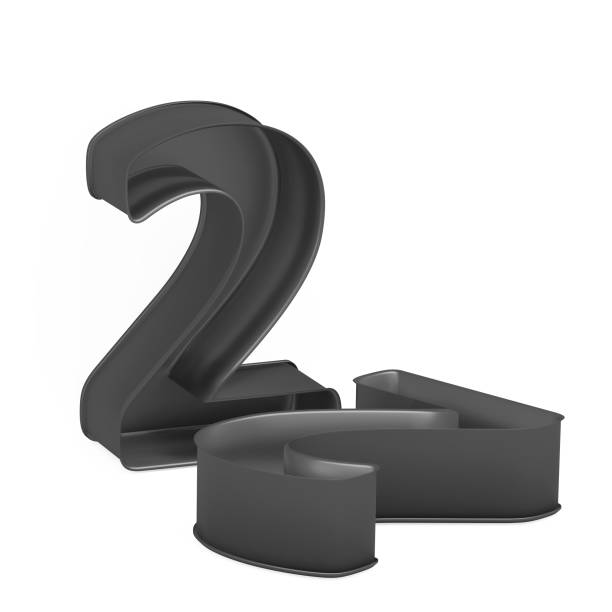 istock Metal baking anodized nonstick or PTFE cake pan set like mathematical digit 2 on white background 955759956
