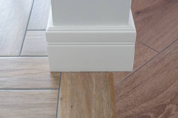 istock Tiles immitating hardwood flooring 955781112
