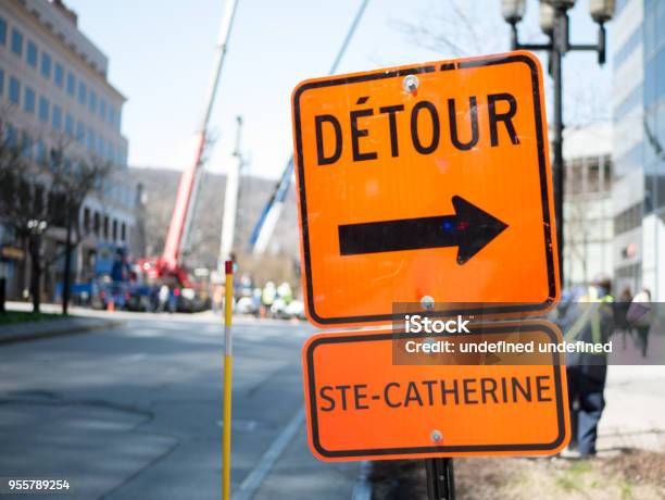The Streets Of Montreal Are Clogged With Endless Roadwork Stock Photo - Download Image Now