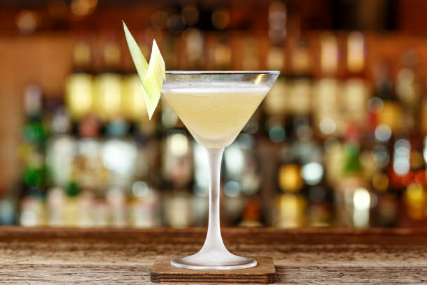 istock A nice fresh cocktail on the pale green bar. 955790216