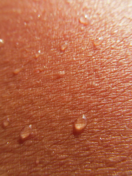 istock Male wet skin with water drops. 955791560