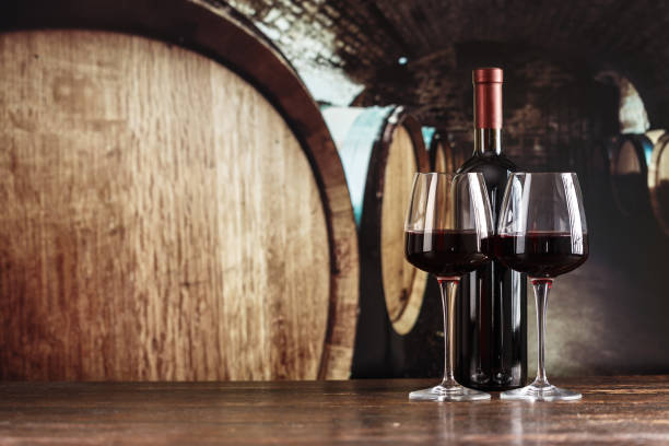 istock red wine in a glass against 955791674