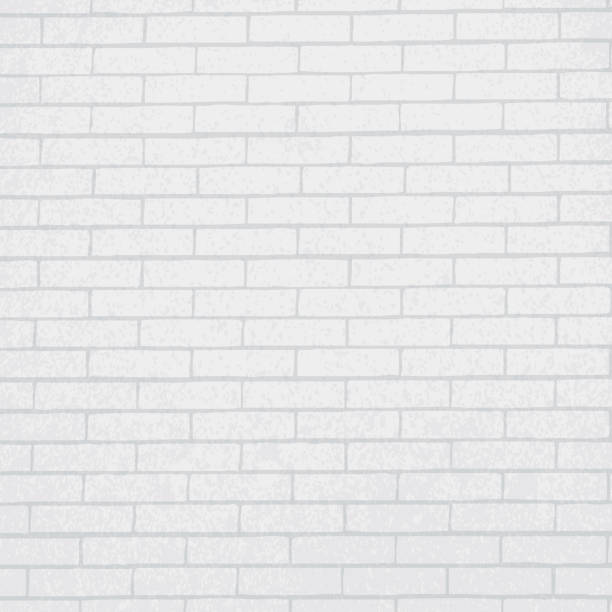 вектор реалистичный белый кирпичный фон стены. квадратный формат - abstract aging process backgrounds brick stock illustrations