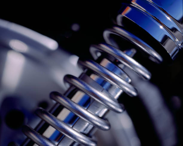 istock Deatail of a motorcycle shock spring 95579656
