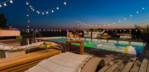 Empty Place Ready For Pool Party