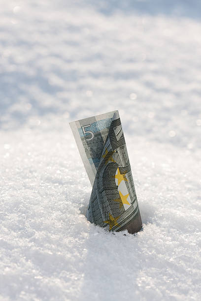 istock Money rise. Euro banknote 95580841