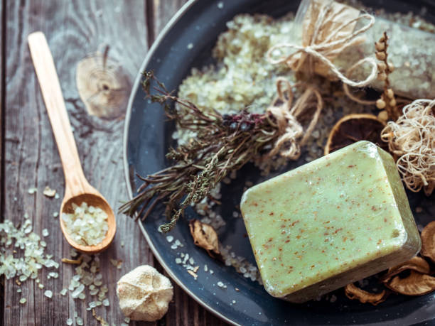 istock Spa still life on a wooden background 955814200