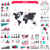 istock World map with infographic elements - Big creative graphic set 955816298