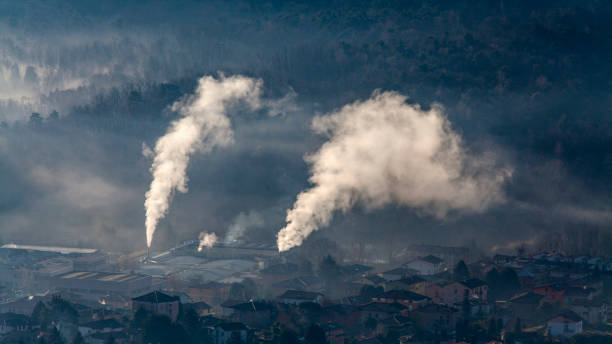 istock Smoke from industry in winter 955825010