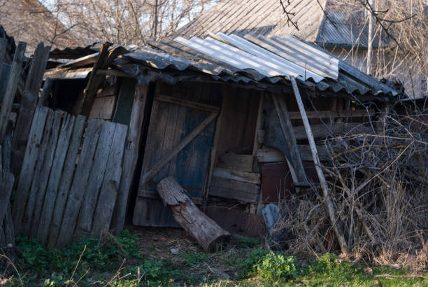 istock Old wooden house in village 955828472