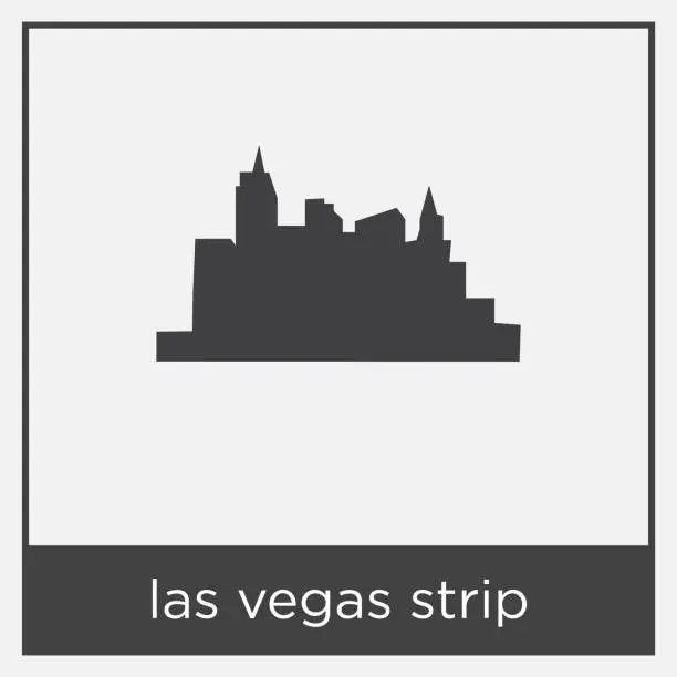 Vector illustration of las vegas strip icon isolated on white background