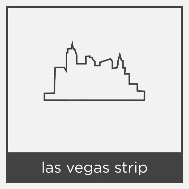 Vector illustration of las vegas strip icon isolated on white background